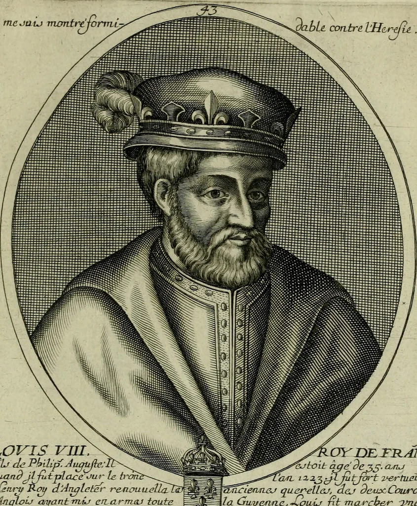An illustration from Tableaux historiques, ou sont grauez les illustres francois et estrangers de l'un et de l'autre sexe : remarquables par leur naissance et leur fortune, doctrine, pieté, charges et emplois, auec les éloges sommaires contenans leurs noms et leurs qualitez, leurs peres et leurs meres, leurs aages, leurs mariages, les plus belles actions de leur vie et leurs armes blasonnées, 1662, leaf 412