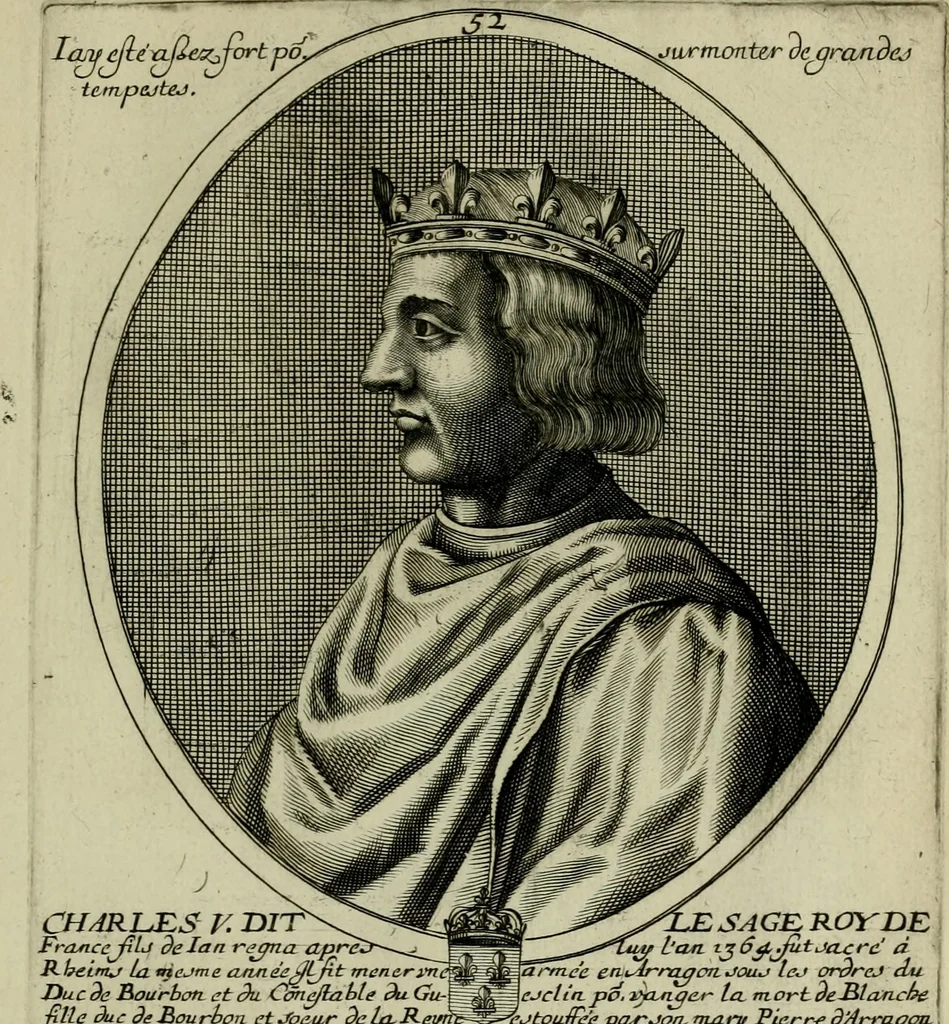 An illustration from Tableaux historiques, ou sont grauez les illustres francois et estrangers de l'un et de l'autre sexe : remarquables par leur naissance et leur fortune, doctrine, pieté, charges et emplois, auec les éloges sommaires contenans leurs noms et leurs qualitez, leurs peres et leurs meres, leurs aages, leurs mariages, les plus belles actions de leur vie et leurs armes blasonnées, 1662, leaf 430