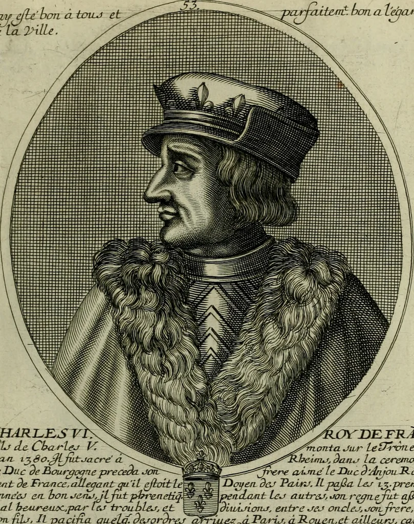An illustration from Tableaux historiques, ou sont grauez les illustres francois et estrangers de l'un et de l'autre sexe : remarquables par leur naissance et leur fortune, doctrine, pieté, charges et emplois, auec les éloges sommaires contenans leurs noms et leurs qualitez, leurs peres et leurs meres, leurs aages, leurs mariages, les plus belles actions de leur vie et leurs armes blasonnées, 1662, leaf 432