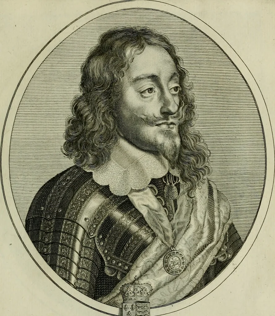 An illustration from Tableaux historiques, ou sont grauez les illustres francois et estrangers de l'un et de l'autre sexe : remarquables par leur naissance et leur fortune, doctrine, pieté, charges et emplois, auec les éloges sommaires contenans leurs noms et leurs qualitez, leurs peres et leurs meres, leurs aages, leurs mariages, les plus belles actions de leur vie et leurs armes blasonnées, 1662, leaf 62