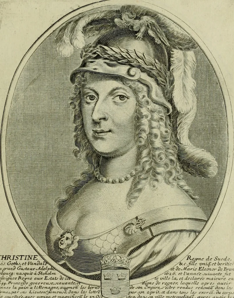 An illustration from Tableaux historiques, ou sont grauez les illustres francois et estrangers de l'un et de l'autre sexe : remarquables par leur naissance et leur fortune, doctrine, pieté, charges et emplois, auec les éloges sommaires contenans leurs noms et leurs qualitez, leurs peres et leurs meres, leurs aages, leurs mariages, les plus belles actions de leur vie et leurs armes blasonnées, 1662, leaf 70