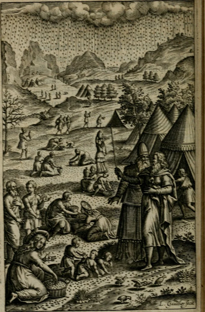 An illustration from Tableaux sacrez des figures mystiques du tres-auguste sacrifice et sacrement de l'Eucharistie : dediez a la tres chrestienne royne de France et de Nauarre Marie de Medicis, 1601, leaf 213