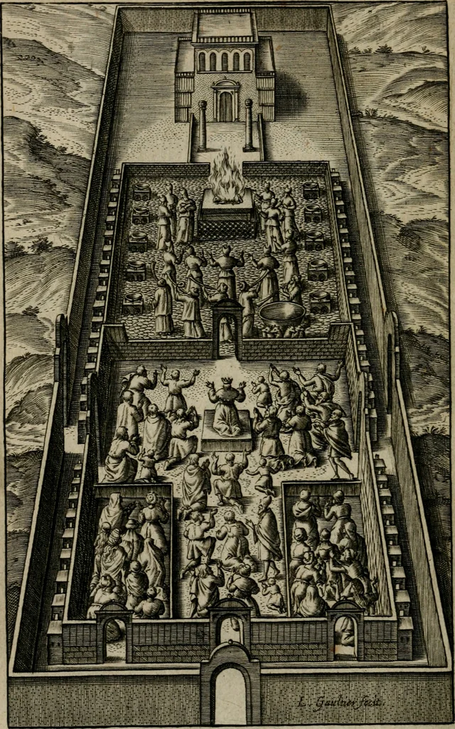 An illustration from Tableaux sacrez des figures mystiques du tres-auguste sacrifice et sacrement de l'Eucharistie : dediez a la tres chrestienne royne de France et de Nauarre Marie de Medicis, 1601, leaf 303
