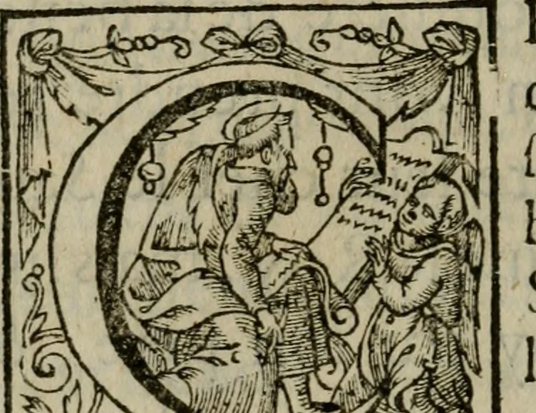 An illustration from Tableaux sacrez des figures mystiques du tres-auguste sacrifice et sacrement de l'Eucharistie : dediez a la tres chrestienne royne de France et de Nauarre Marie de Medicis, 1601, leaf 407