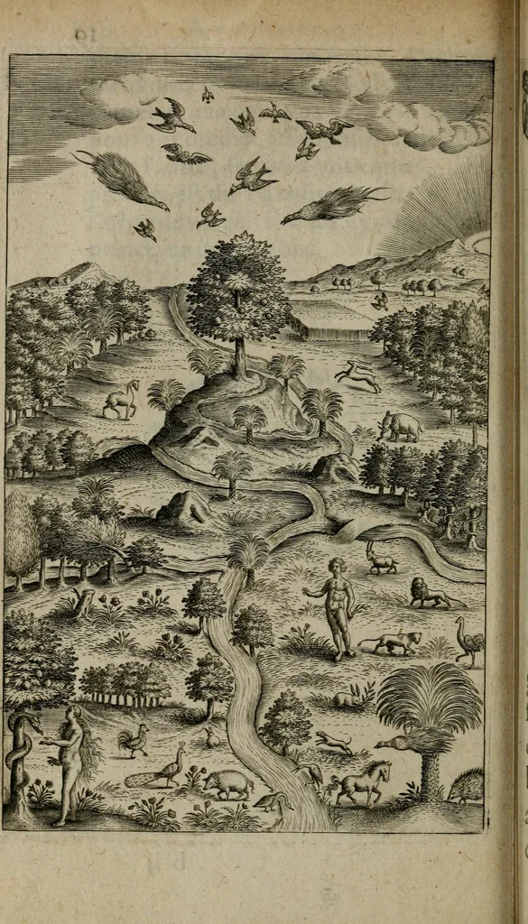 An illustration from Tableaux sacrez des figures mystiques du tres-auguste sacrifice et sacrement de l'Eucharistie : dediez a la tres chrestienne royne de France et de Nauarre Marie de Medicis, 1601, leaf 73