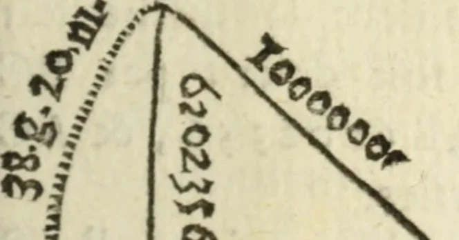 An illustration from Tables de Sinus Tangentes et Secantes, 1683, leaf 10