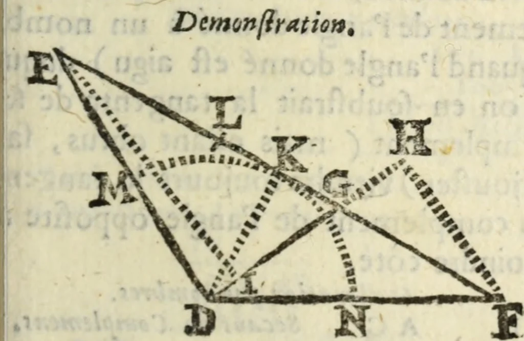 An illustration from Tables de Sinus Tangentes et Secantes, 1683, leaf 210
