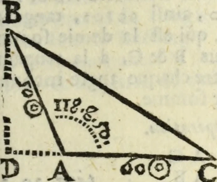 An illustration from Tables de Sinus Tangentes et Secantes, 1683, leaf 220