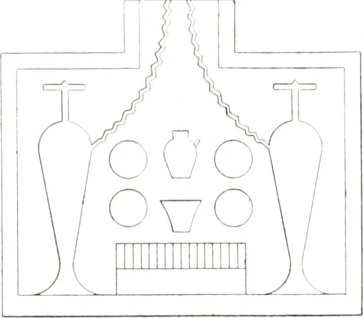 An illustration from Tables d'offrandes, 1906, leaf 155