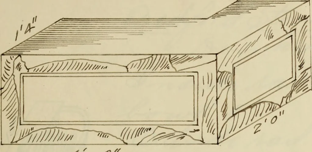 An illustration from Tables for estimating amount and cost of materials and labor for stone, brick and plaster work, 1901, leaf 70