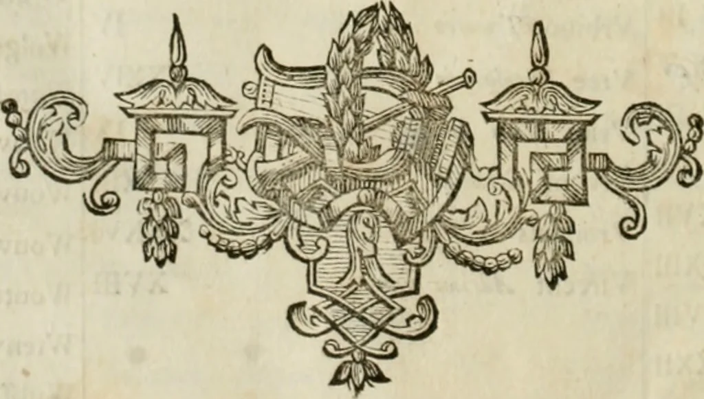 An illustration from Tables historiques et chronologiques des plus fameux peintres anciens et modernes, 1742, leaf 105