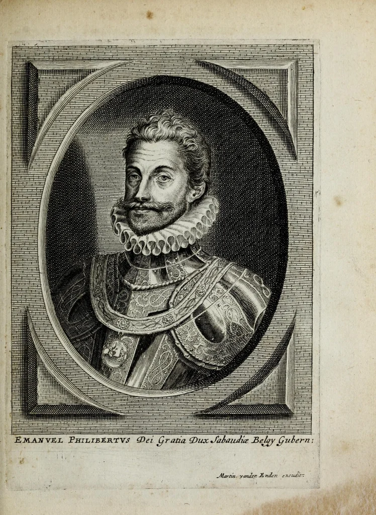 An illustration from Tabula chronologica, sive, Ducum Lotharingiae, Brabantiae, Limburgi &c. et gubernatorum ac archistrategorum eorundem ducatuum & ditionum continua series .., 1669, leaf 113