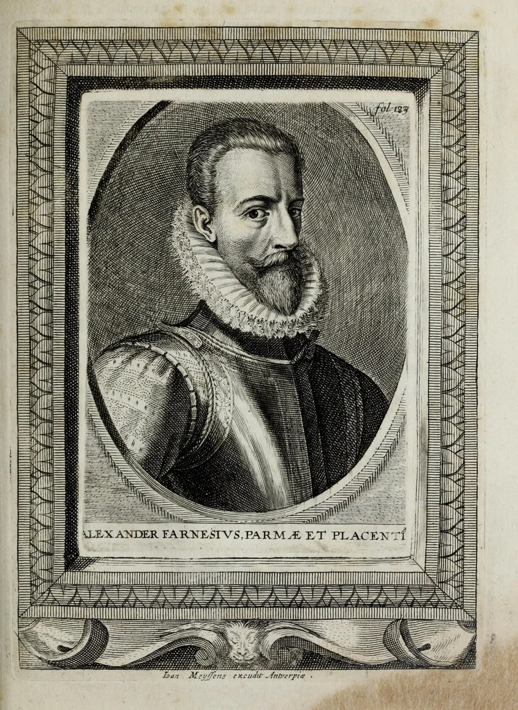 An illustration from Tabula chronologica, sive, Ducum Lotharingiae, Brabantiae, Limburgi &c. et gubernatorum ac archistrategorum eorundem ducatuum & ditionum continua series .., 1669, leaf 125