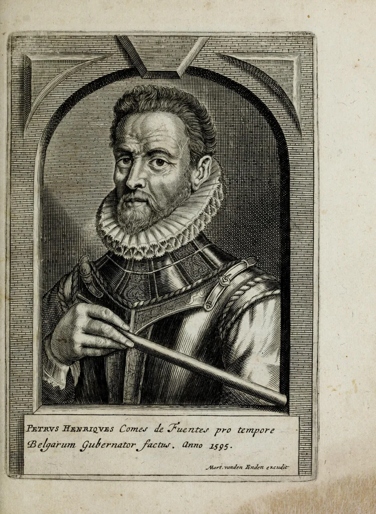 An illustration from Tabula chronologica, sive, Ducum Lotharingiae, Brabantiae, Limburgi &c. et gubernatorum ac archistrategorum eorundem ducatuum & ditionum continua series .., 1669, leaf 135