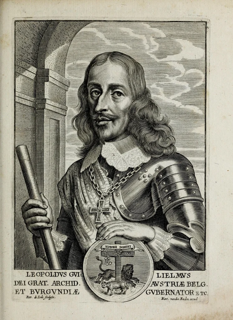 An illustration from Tabula chronologica, sive, Ducum Lotharingiae, Brabantiae, Limburgi &c. et gubernatorum ac archistrategorum eorundem ducatuum & ditionum continua series .., 1669, leaf 169