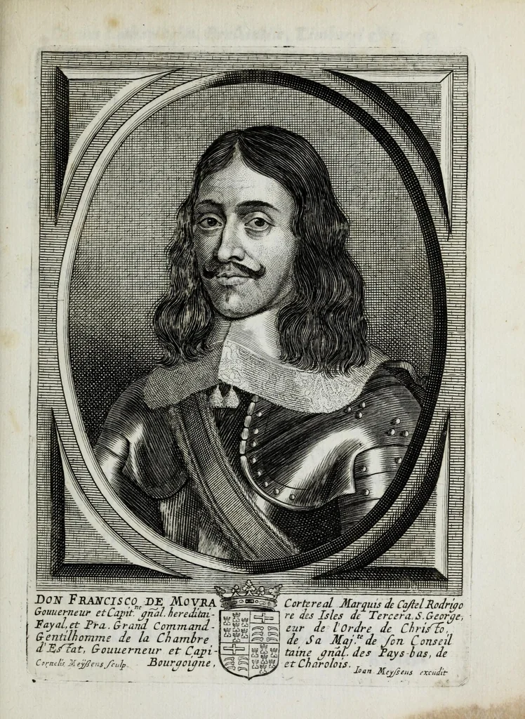 An illustration from Tabula chronologica, sive, Ducum Lotharingiae, Brabantiae, Limburgi &c. et gubernatorum ac archistrategorum eorundem ducatuum & ditionum continua series .., 1669, leaf 185