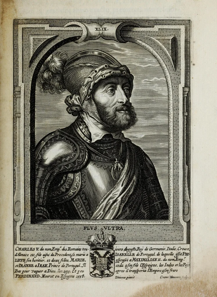 An illustration from Tabula chronologica, sive, Ducum Lotharingiae, Brabantiae, Limburgi &c. et gubernatorum ac archistrategorum eorundem ducatuum & ditionum continua series .., 1669, leaf 99