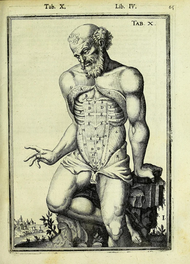 An illustration from Tabulae anatomicae LXXIIX, 1632, leaf 71