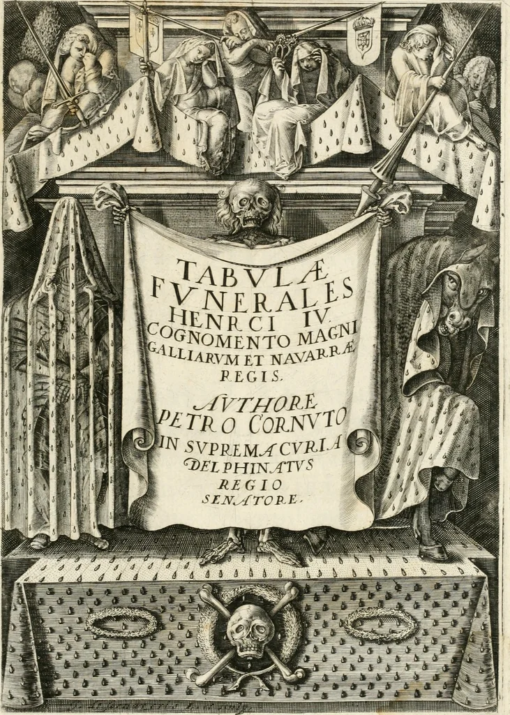 An illustration from Tabulae historicae Henrici IV : cognomento magni, Galliarum et Nauarrae regis, 1615, leaf 80