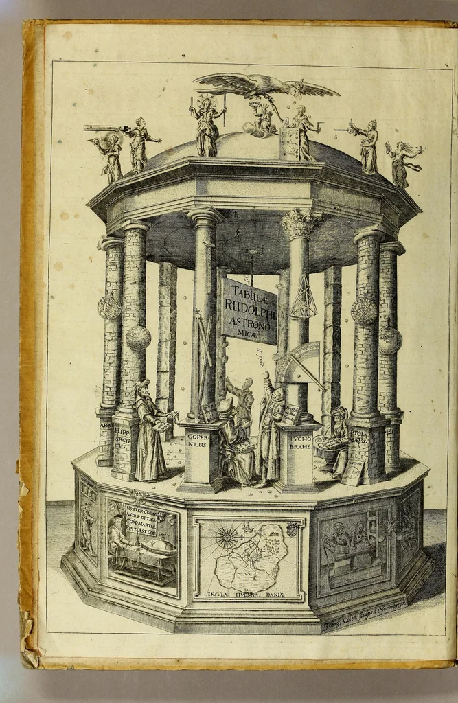An illustration from Tabulæ Rudolphinæ, : quibus astronomicæ scientiæ, temporum longinquitate collapsæ restauratio continetur;, 1627, leaf 6