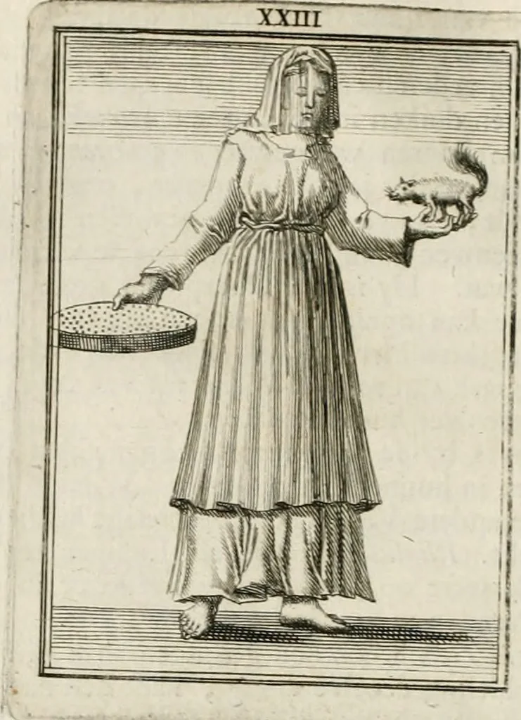 An illustration from Tafereel van overdeftige zinnebeelden : gemaelt naer de deuchden, ondeuchden, gemoetsdriften der menschen, straffen Godts, en zegeningen : eerst beschreven door Cesare Ripa, Pierius Valerianus, Orus Apollo, en anderen ..., 1722, leaf 127