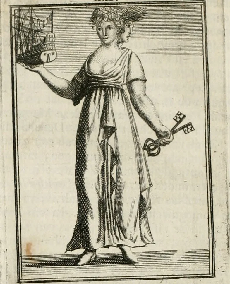 An illustration from Tafereel van overdeftige zinnebeelden : gemaelt naer de deuchden, ondeuchden, gemoetsdriften der menschen, straffen Godts, en zegeningen : eerst beschreven door Cesare Ripa, Pierius Valerianus, Orus Apollo, en anderen ..., 1722, leaf 137