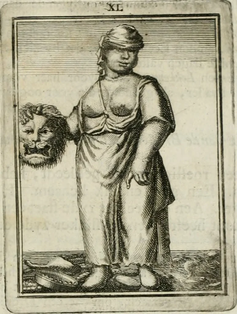 An illustration from Tafereel van overdeftige zinnebeelden : gemaelt naer de deuchden, ondeuchden, gemoetsdriften der menschen, straffen Godts, en zegeningen : eerst beschreven door Cesare Ripa, Pierius Valerianus, Orus Apollo, en anderen ..., 1722, leaf 236