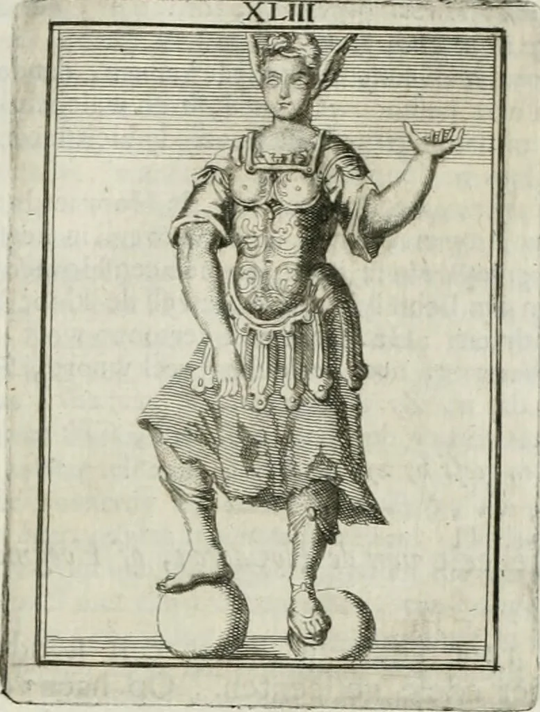 An illustration from Tafereel van overdeftige zinnebeelden : gemaelt naer de deuchden, ondeuchden, gemoetsdriften der menschen, straffen Godts, en zegeningen : eerst beschreven door Cesare Ripa, Pierius Valerianus, Orus Apollo, en anderen ..., 1722, leaf 252
