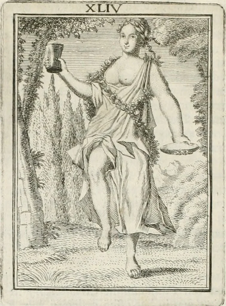An illustration from Tafereel van overdeftige zinnebeelden : gemaelt naer de deuchden, ondeuchden, gemoetsdriften der menschen, straffen Godts, en zegeningen : eerst beschreven door Cesare Ripa, Pierius Valerianus, Orus Apollo, en anderen ..., 1722, leaf 259