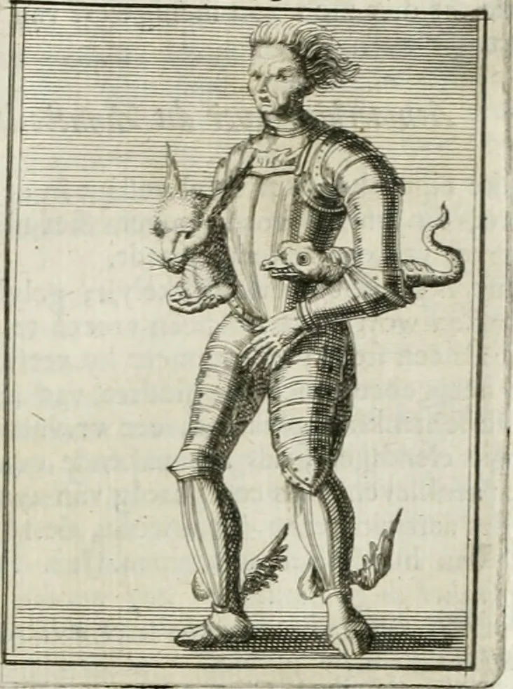 An illustration from Tafereel van overdeftige zinnebeelden : gemaelt naer de deuchden, ondeuchden, gemoetsdriften der menschen, straffen Godts, en zegeningen : eerst beschreven door Cesare Ripa, Pierius Valerianus, Orus Apollo, en anderen ..., 1722, leaf 274