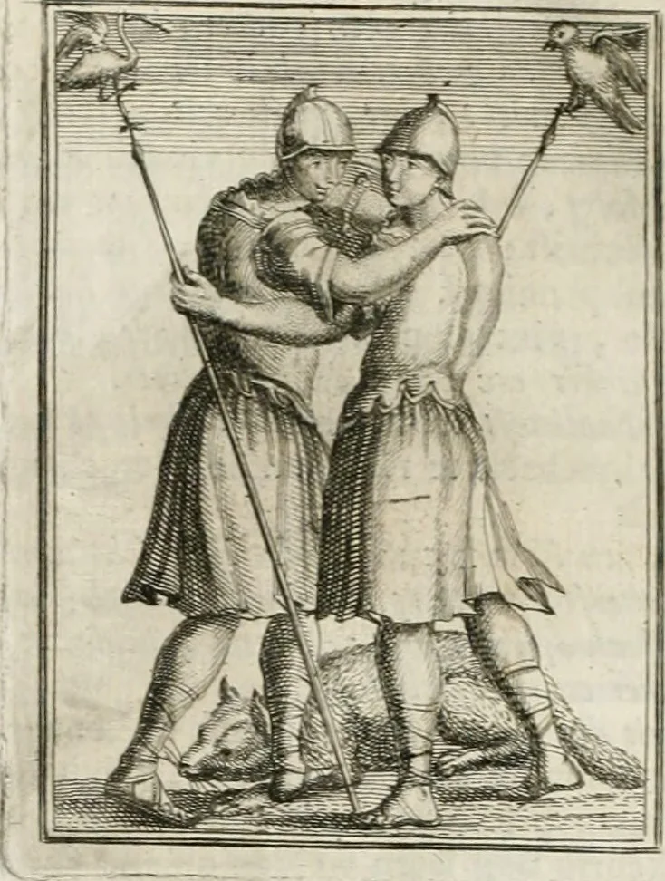 An illustration from Tafereel van overdeftige zinnebeelden : gemaelt naer de deuchden, ondeuchden, gemoetsdriften der menschen, straffen Godts, en zegeningen : eerst beschreven door Cesare Ripa, Pierius Valerianus, Orus Apollo, en anderen ..., 1722, leaf 303