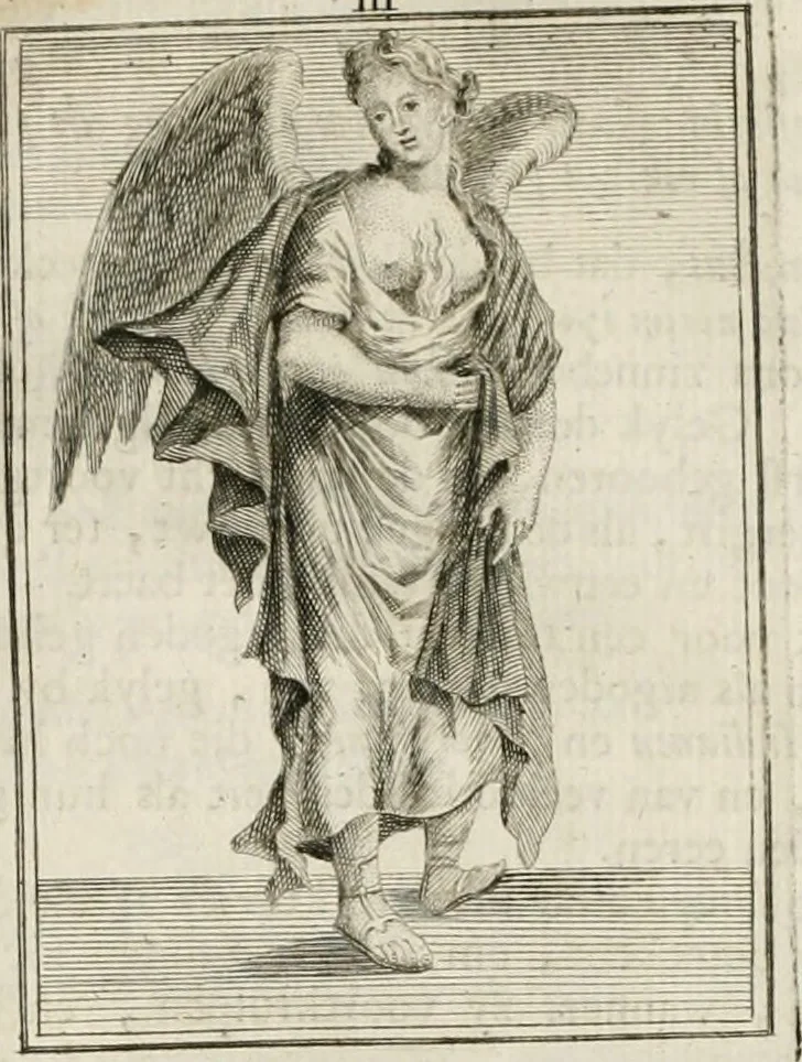 An illustration from Tafereel van overdeftige zinnebeelden : gemaelt naer de deuchden, ondeuchden, gemoetsdriften der menschen, straffen Godts, en zegeningen : eerst beschreven door Cesare Ripa, Pierius Valerianus, Orus Apollo, en anderen ..., 1722, leaf 31