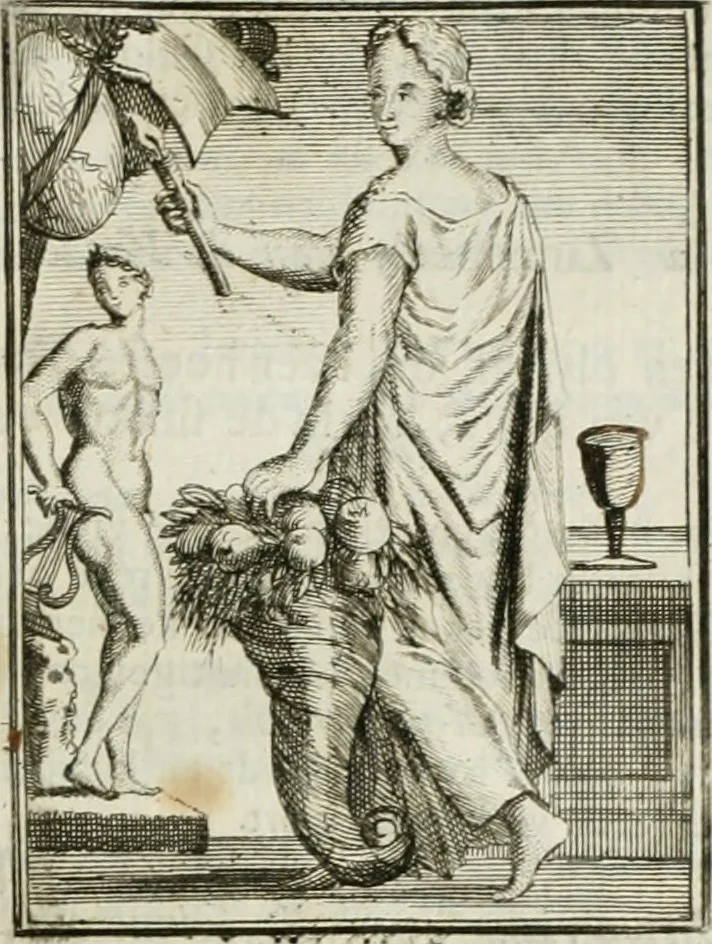 An illustration from Tafereel van overdeftige zinnebeelden : gemaelt naer de deuchden, ondeuchden, gemoetsdriften der menschen, straffen Godts, en zegeningen : eerst beschreven door Cesare Ripa, Pierius Valerianus, Orus Apollo, en anderen ..., 1722, leaf 360