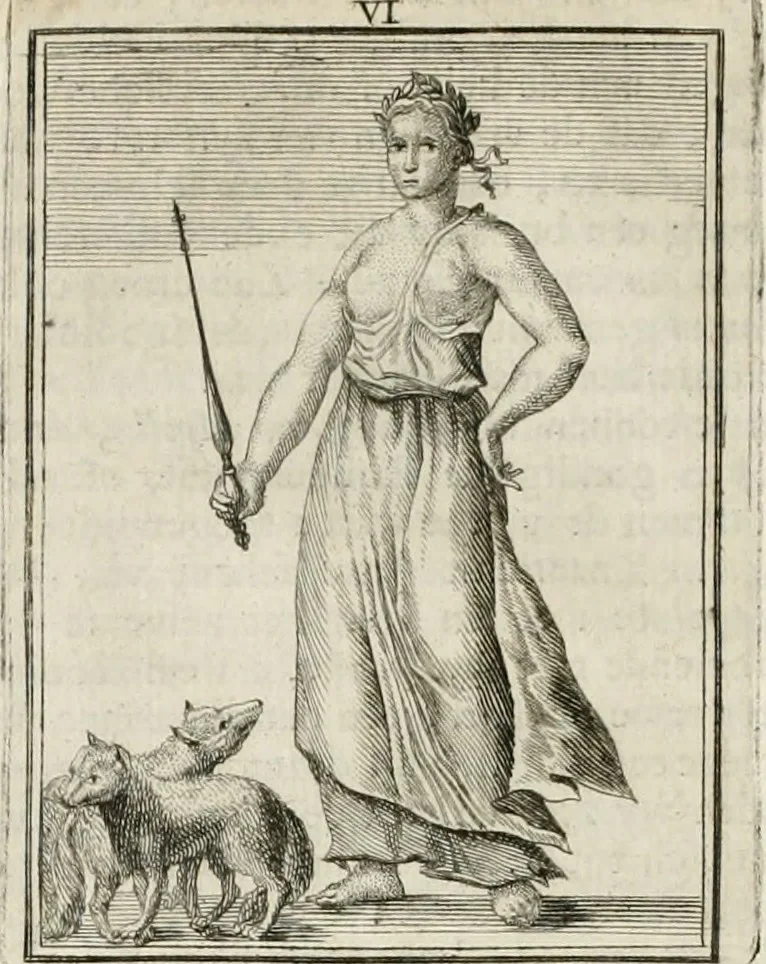 An illustration from Tafereel van overdeftige zinnebeelden : gemaelt naer de deuchden, ondeuchden, gemoetsdriften der menschen, straffen Godts, en zegeningen : eerst beschreven door Cesare Ripa, Pierius Valerianus, Orus Apollo, en anderen ..., 1722, leaf 39