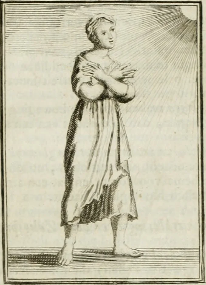 An illustration from Tafereel van overdeftige zinnebeelden : gemaelt naer de deuchden, ondeuchden, gemoetsdriften der menschen, straffen Godts, en zegeningen : eerst beschreven door Cesare Ripa, Pierius Valerianus, Orus Apollo, en anderen ..., 1722, leaf 414