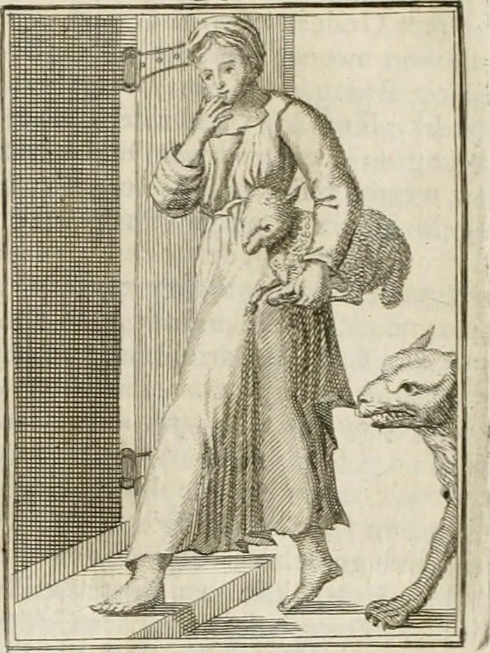 An illustration from Tafereel van overdeftige zinnebeelden : gemaelt naer de deuchden, ondeuchden, gemoetsdriften der menschen, straffen Godts, en zegeningen : eerst beschreven door Cesare Ripa, Pierius Valerianus, Orus Apollo, en anderen ..., 1722, leaf 425