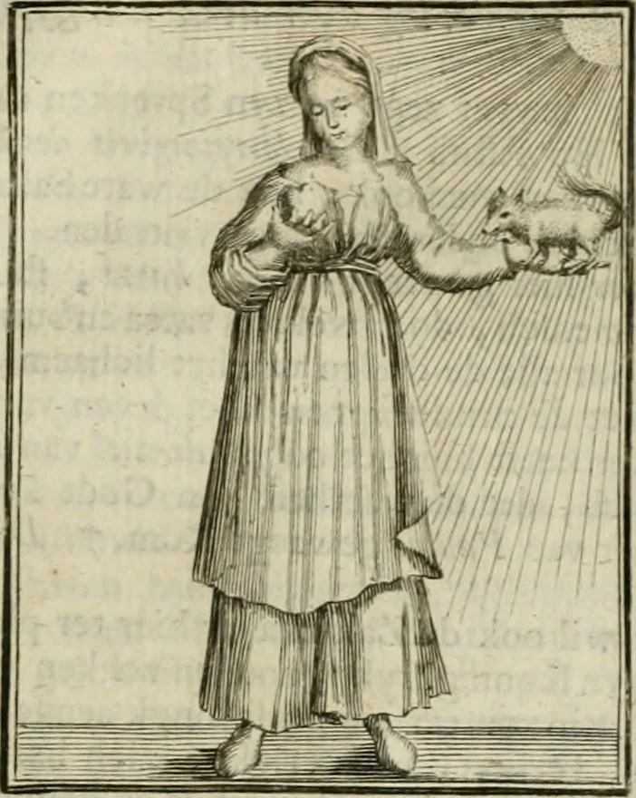 An illustration from Tafereel van overdeftige zinnebeelden : gemaelt naer de deuchden, ondeuchden, gemoetsdriften der menschen, straffen Godts, en zegeningen : eerst beschreven door Cesare Ripa, Pierius Valerianus, Orus Apollo, en anderen ..., 1722, leaf 440