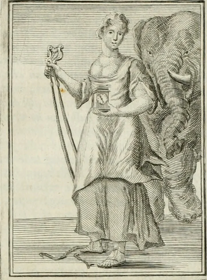 An illustration from Tafereel van overdeftige zinnebeelden : gemaelt naer de deuchden, ondeuchden, gemoetsdriften der menschen, straffen Godts, en zegeningen : eerst beschreven door Cesare Ripa, Pierius Valerianus, Orus Apollo, en anderen ..., 1722, leaf 62