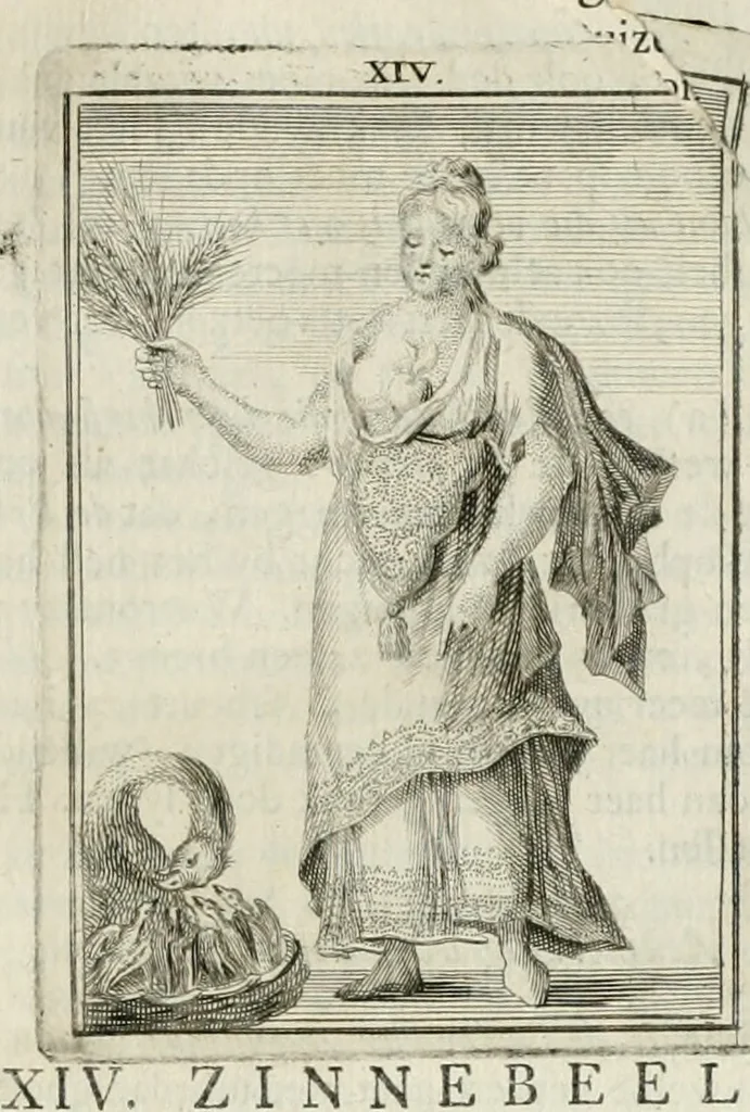 An illustration from Tafereel van overdeftige zinnebeelden : gemaelt naer de deuchden, ondeuchden, gemoetsdriften der menschen, straffen Godts, en zegeningen : eerst beschreven door Cesare Ripa, Pierius Valerianus, Orus Apollo, en anderen ..., 1722, leaf 78