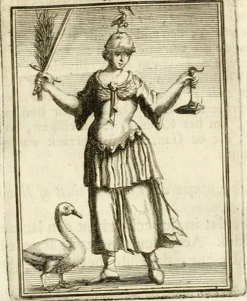 An illustration from Tafereel van overdeftige zinnebeelden : gemaelt naer de deuchden, ondeuchden, gemoetsdriften der menschen, straffen Godts, en zegeningen : eerst beschreven door Cesare Ripa, Pierius Valerianus, Orus Apollo, en anderen ..., 1722, leaf 178
