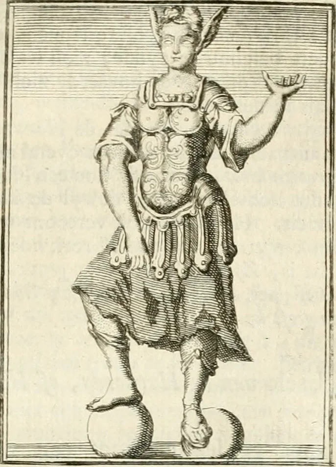 An illustration from Tafereel van overdeftige zinnebeelden : gemaelt naer de deuchden, ondeuchden, gemoetsdriften der menschen, straffen Godts, en zegeningen : eerst beschreven door Cesare Ripa, Pierius Valerianus, Orus Apollo, en anderen ..., 1722, leaf 254