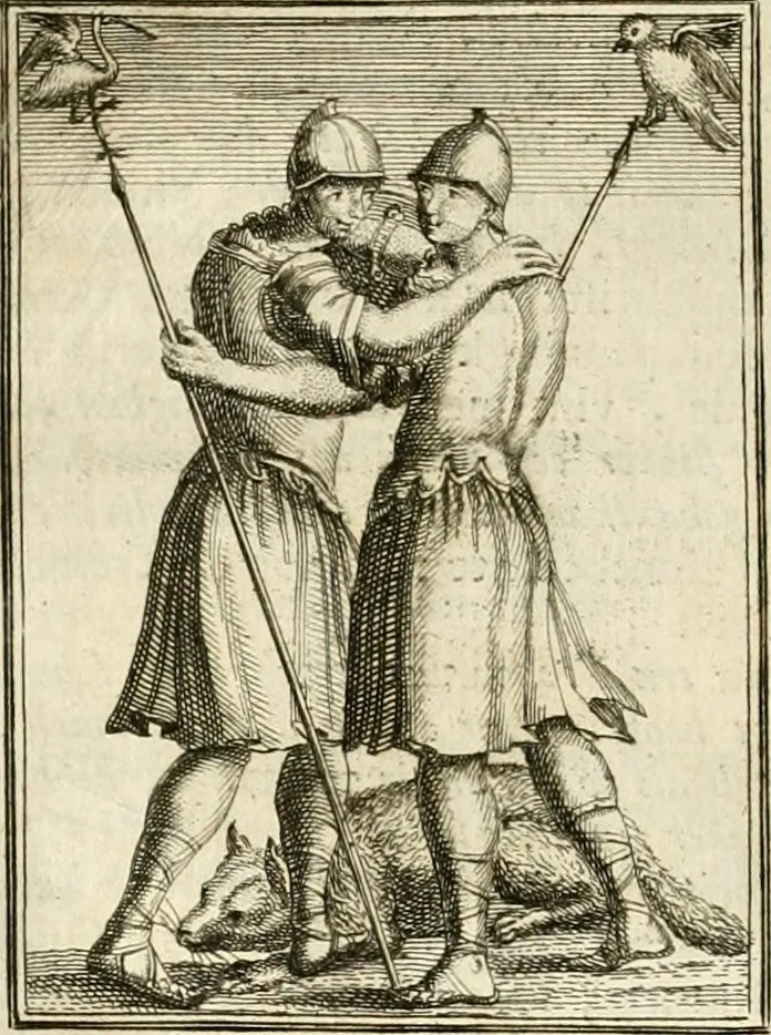 An illustration from Tafereel van overdeftige zinnebeelden : gemaelt naer de deuchden, ondeuchden, gemoetsdriften der menschen, straffen Godts, en zegeningen : eerst beschreven door Cesare Ripa, Pierius Valerianus, Orus Apollo, en anderen ..., 1722, leaf 305