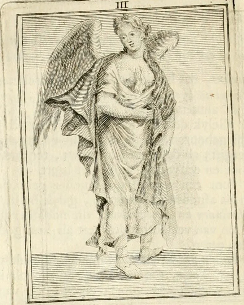 An illustration from Tafereel van overdeftige zinnebeelden : gemaelt naer de deuchden, ondeuchden, gemoetsdriften der menschen, straffen Godts, en zegeningen : eerst beschreven door Cesare Ripa, Pierius Valerianus, Orus Apollo, en anderen ..., 1722, leaf 33