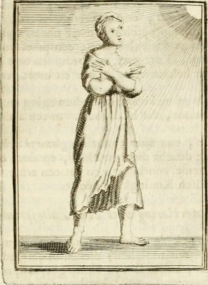 An illustration from Tafereel van overdeftige zinnebeelden : gemaelt naer de deuchden, ondeuchden, gemoetsdriften der menschen, straffen Godts, en zegeningen : eerst beschreven door Cesare Ripa, Pierius Valerianus, Orus Apollo, en anderen ..., 1722, leaf 416