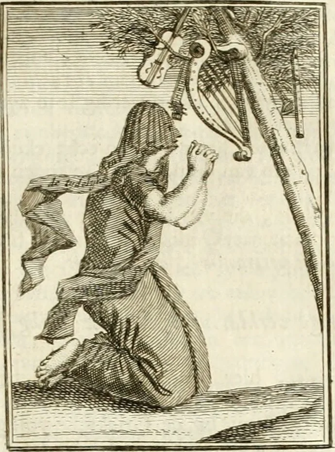 An illustration from Tafereel van overdeftige zinnebeelden : gemaelt naer de deuchden, ondeuchden, gemoetsdriften der menschen, straffen Godts, en zegeningen : eerst beschreven door Cesare Ripa, Pierius Valerianus, Orus Apollo, en anderen ..., 1722, leaf 422