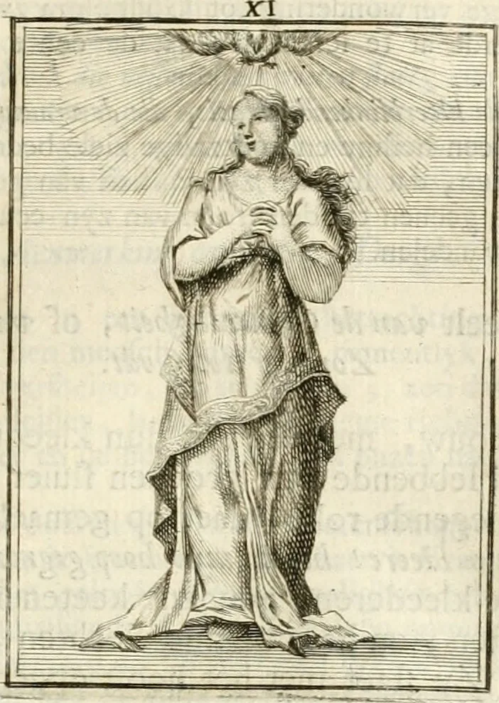 An illustration from Tafereel van overdeftige zinnebeelden : gemaelt naer de deuchden, ondeuchden, gemoetsdriften der menschen, straffen Godts, en zegeningen : eerst beschreven door Cesare Ripa, Pierius Valerianus, Orus Apollo, en anderen ..., 1722, leaf 68