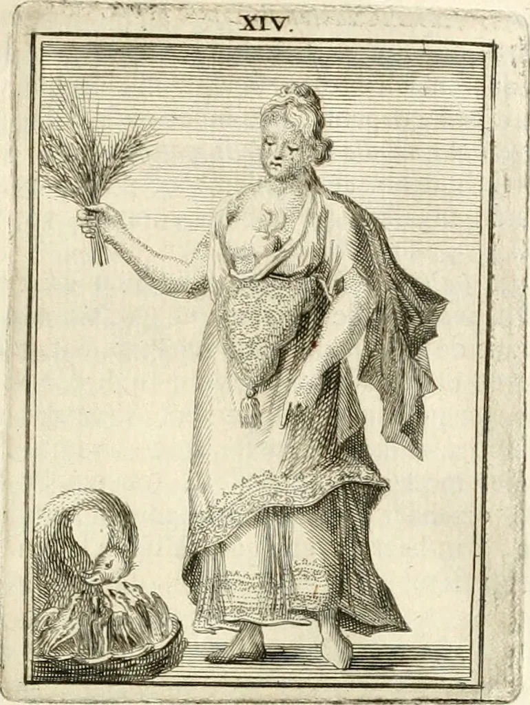 An illustration from Tafereel van overdeftige zinnebeelden : gemaelt naer de deuchden, ondeuchden, gemoetsdriften der menschen, straffen Godts, en zegeningen : eerst beschreven door Cesare Ripa, Pierius Valerianus, Orus Apollo, en anderen ..., 1722, leaf 80
