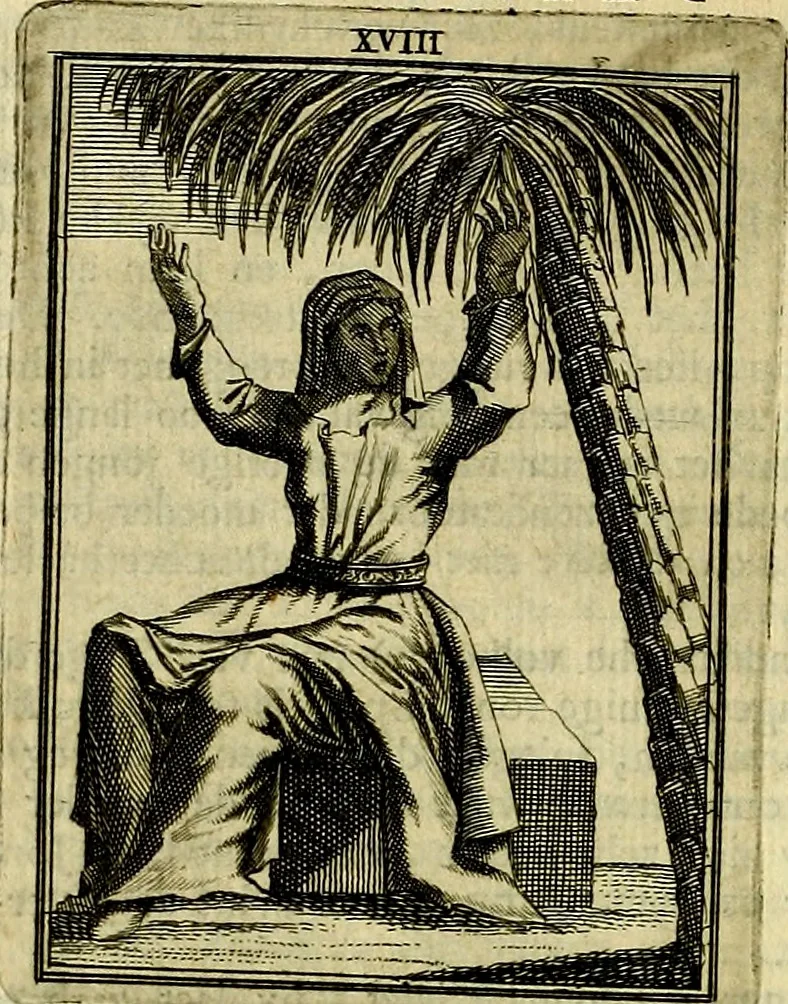 An illustration from Tafereel van overdeftige zinnebeelden, gemaelt naer de deuchden, ondeuchden, gemoetsdriften der menschen, straffen Godts, en zegeningen, 1722, leaf 103