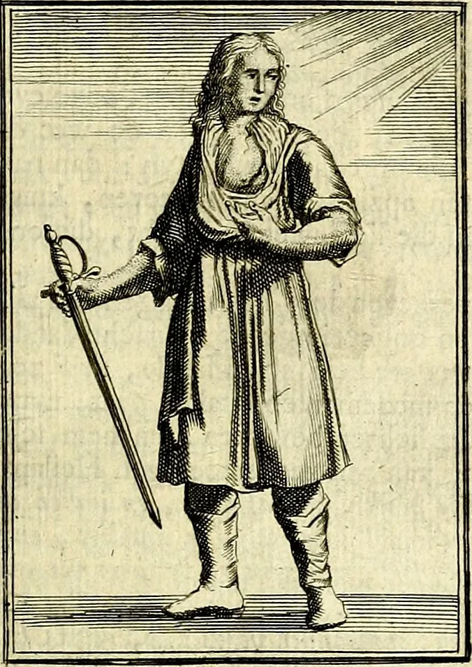 An illustration from Tafereel van overdeftige zinnebeelden, gemaelt naer de deuchden, ondeuchden, gemoetsdriften der menschen, straffen Godts, en zegeningen, 1722, leaf 108