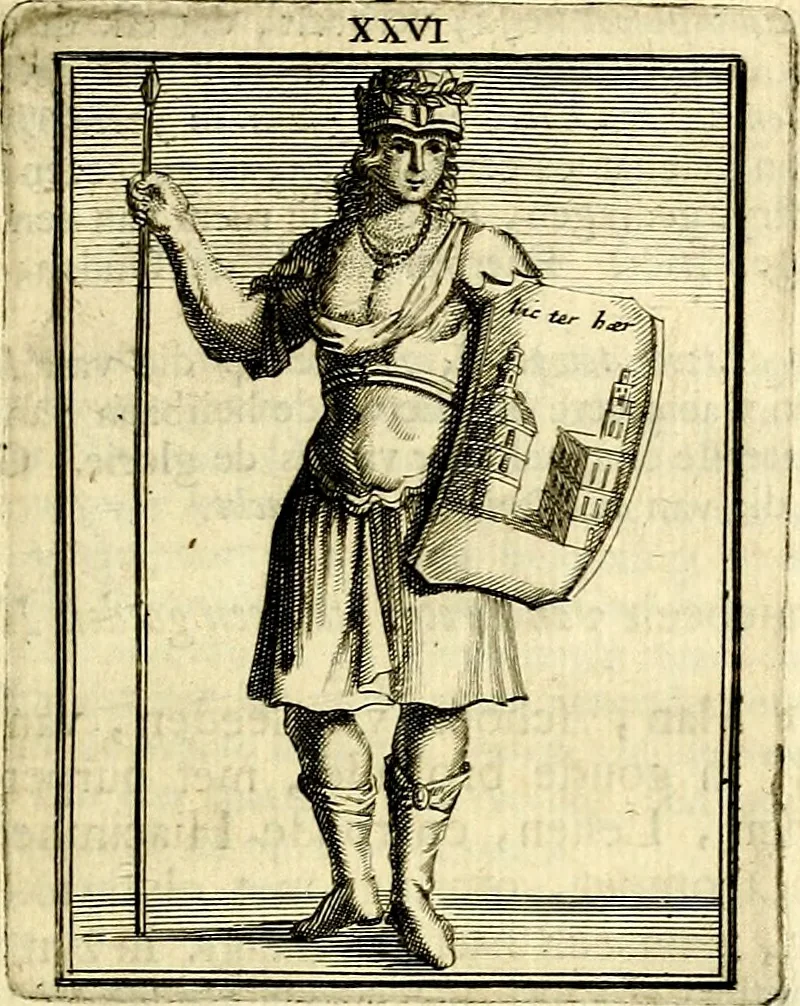 An illustration from Tafereel van overdeftige zinnebeelden, gemaelt naer de deuchden, ondeuchden, gemoetsdriften der menschen, straffen Godts, en zegeningen, 1722, leaf 152